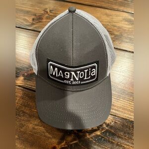 Magnolia Gray and White Trucker Hat, Joanna Gaines, Fixer Upper, HGTV, EUC, Waco